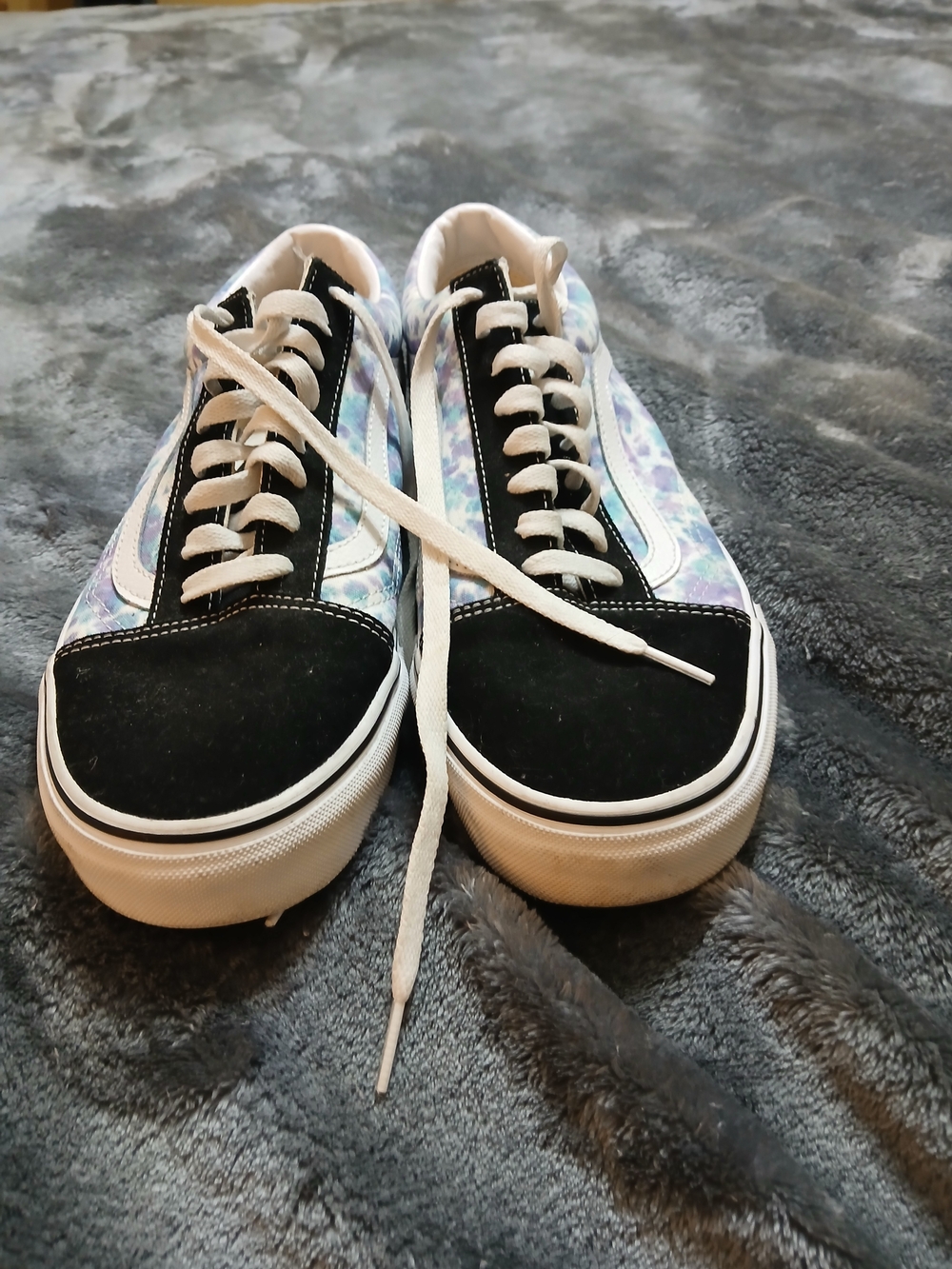 Vans Black and Pastel Tie-Dye Old Skool Sneakers